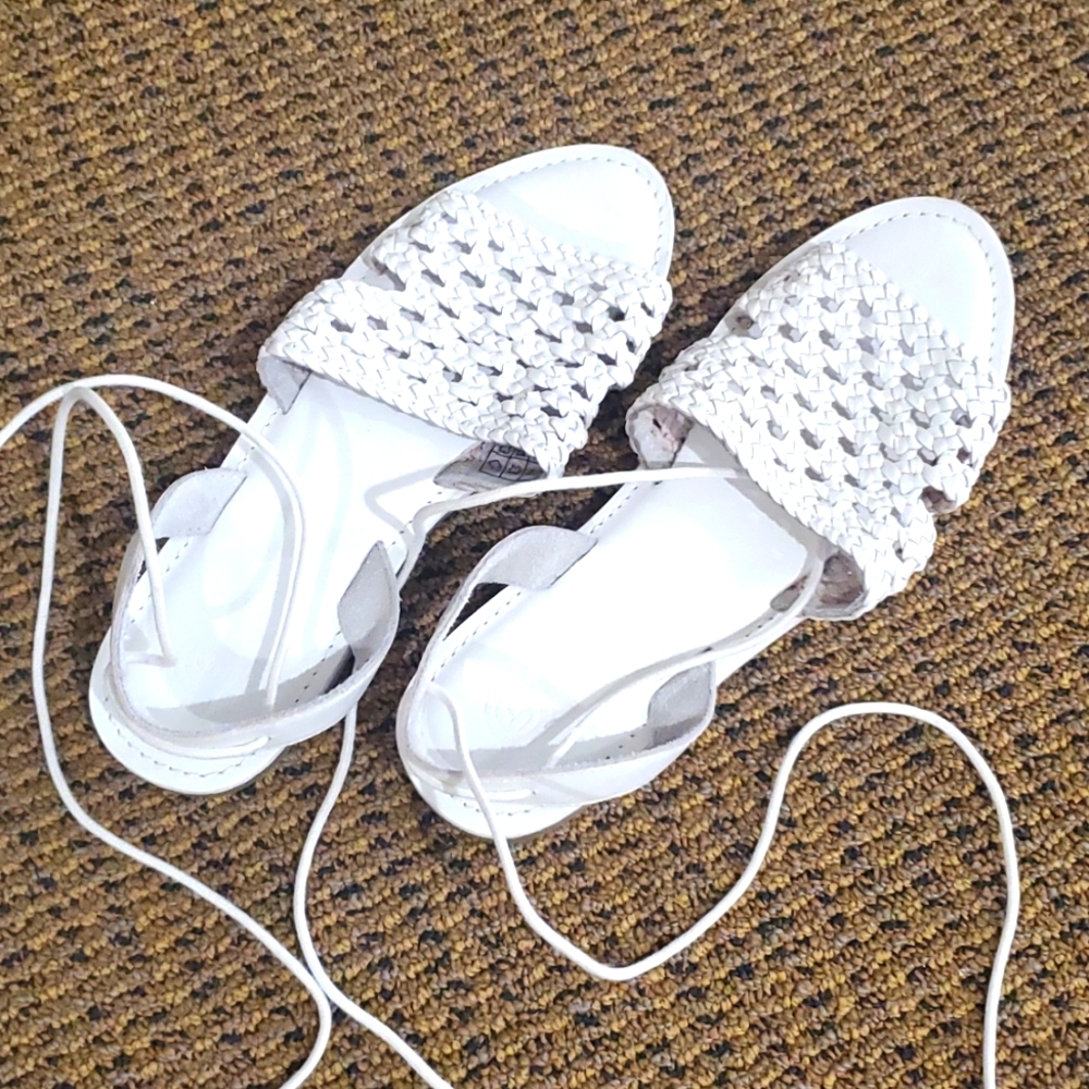 Urban Outfitters real leather lace up sandals
